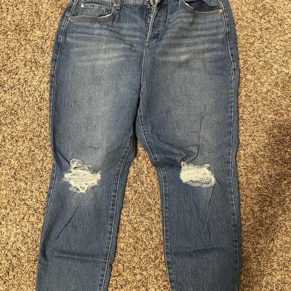 Mom Jean Straight Premium Classic Denim High-Rise Jean
